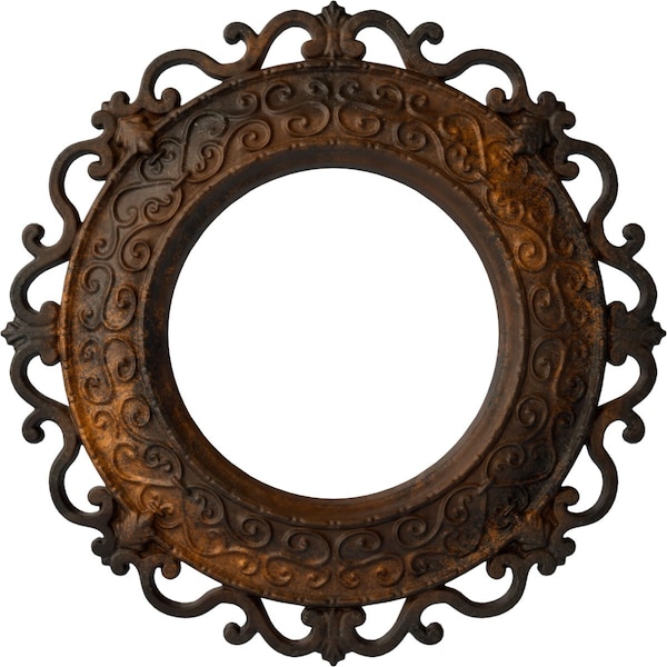 Ekena Millwork Orrington Ceiling Medallion (Fits Canopies up to 6 5/8"), 13 1/4"OD x 6 5/8"ID x 1 1/8"P, Rust CM13ORRUS - main